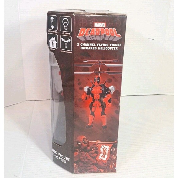 Marvel Deadpool RC Jetpack Flying Figure IR Helicopter World Tech Toys MCU NEW - Picture 6 of 8